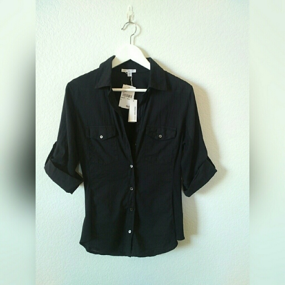 NWT - James Perse Contrast Panel button down