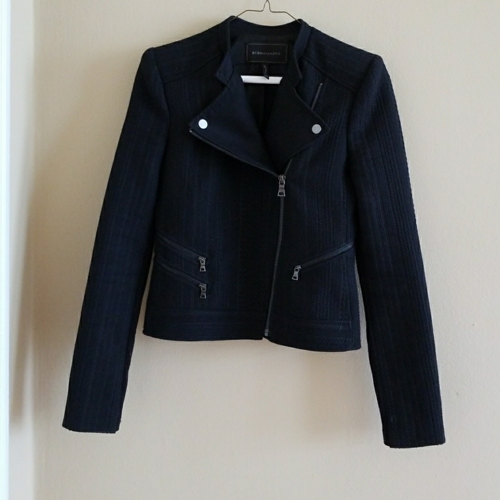Black BCBG Max Jaison Moto Jacket