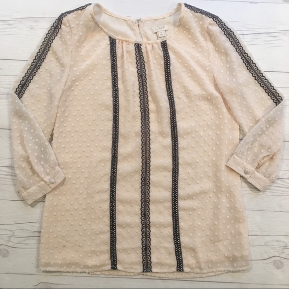 🚫RESERVED🚫 J Crew Swiss Dot Lace Blouse - Picture 4 of 6