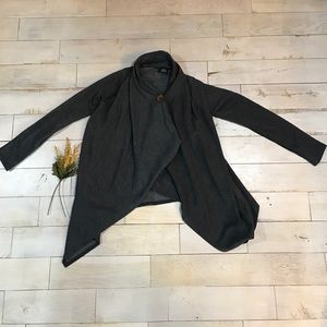 Bobeau Gray Open Front Cardigan