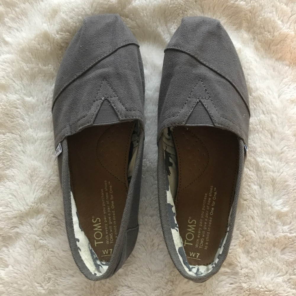 Classic Gray Canvas Toms
