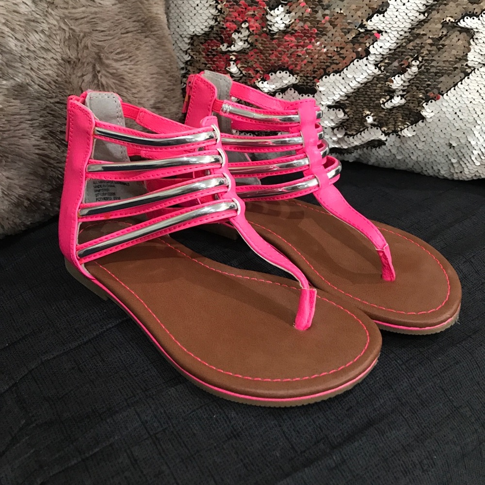 Girls Pink Justice Sandals