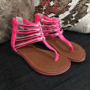 Girls Pink Justice Sandals