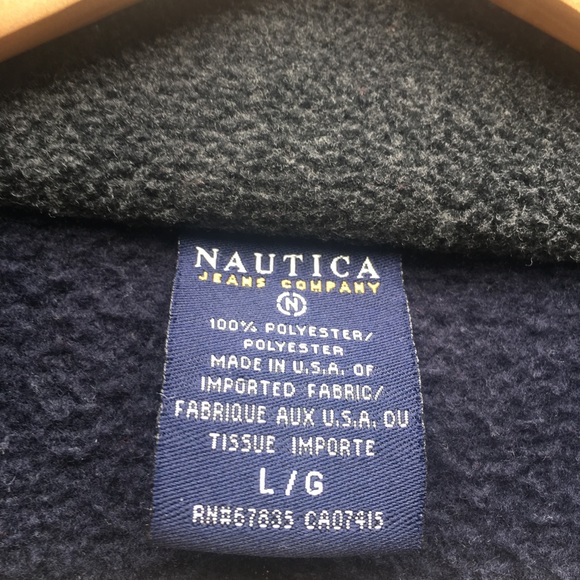 Nautica Vintage Navy Blue Fleece 1/4 Zip Pullover - Picture 5 of 5