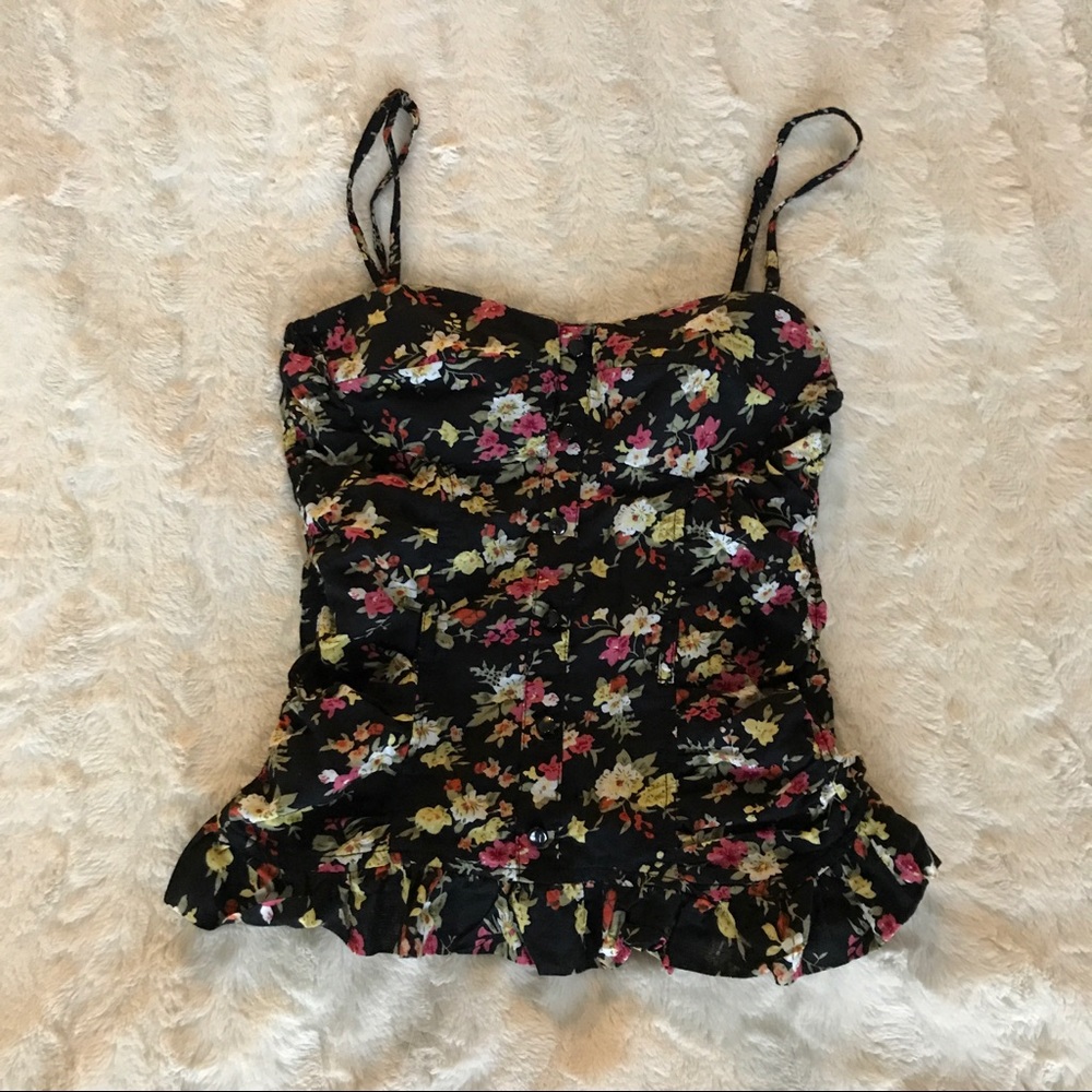 Floral Ruffle Top