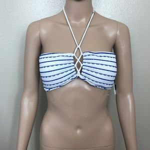 NWT Ralph Lauren Bikini Halter Top White Medium