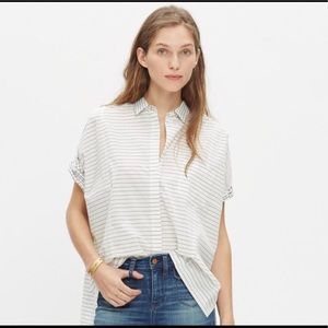 Madewell Grid-mix Short Sleeve Shirt Small