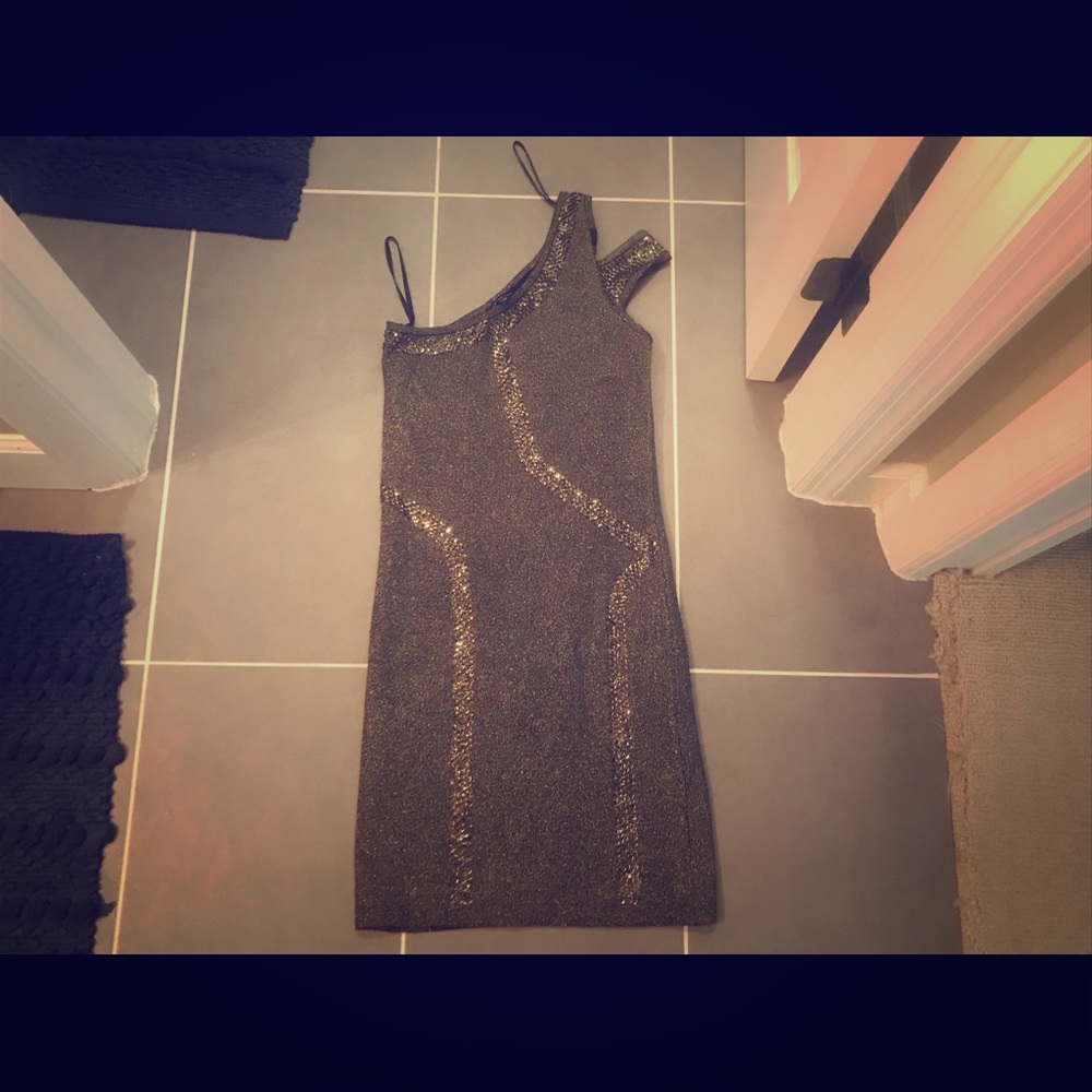 Gold Bebe dress
