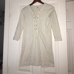Free People lace up cotton dress