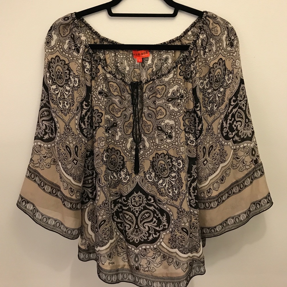 Hale Bob Paisley Blouse - size S