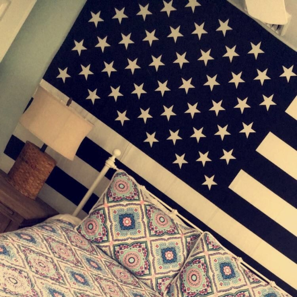 Urban Outfitters Black and White Wall Tapestry
