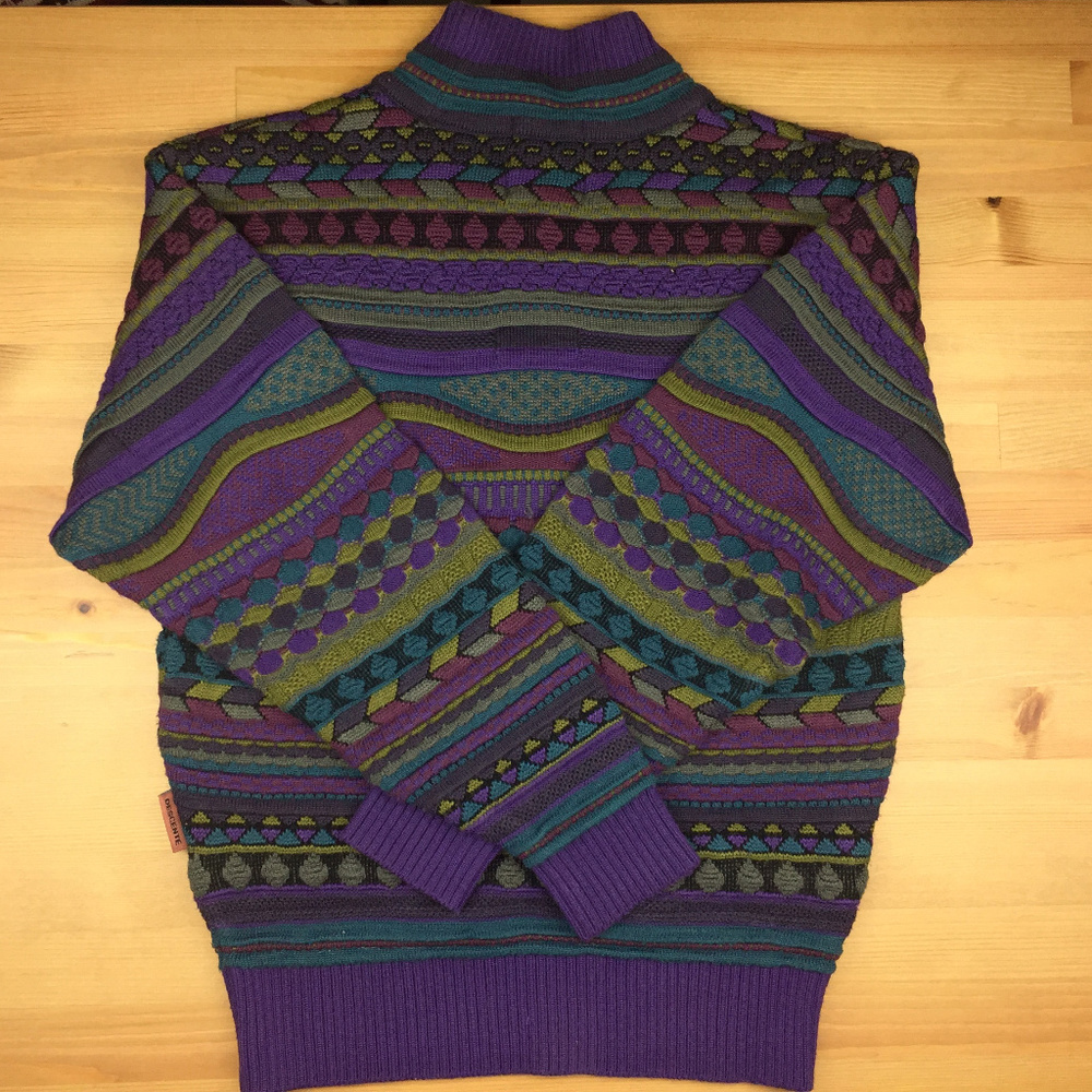 Vintage Descente Colorful 90's Thick Sweater - Picture 7 of 8