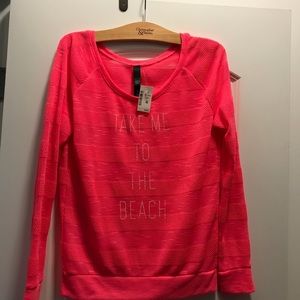 Light “take me to the beach” sweater