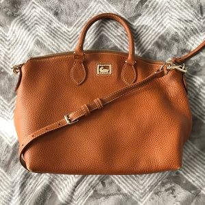 Dooney & Bourke Cognac Satchel Crossbody Bag