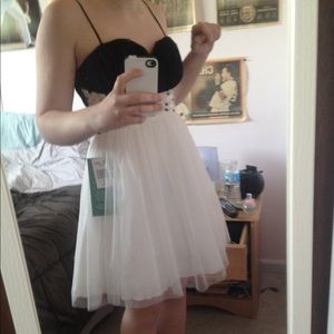 Black and white beaded Hoco dress