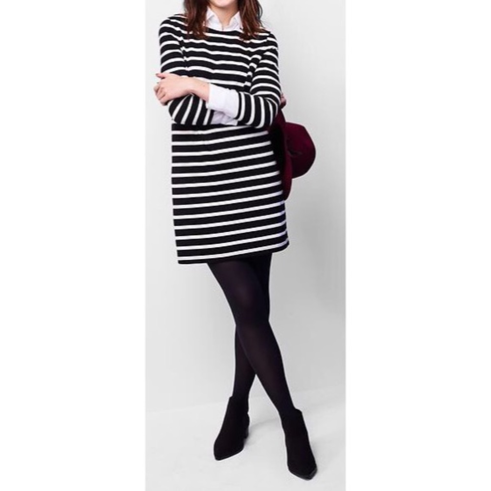 Black and White Striped Dress