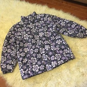 Purple and blue floral coat