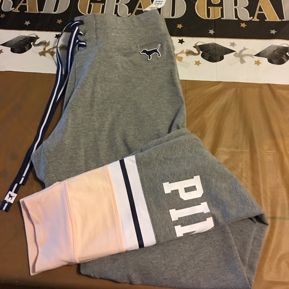 Pink campus leggings