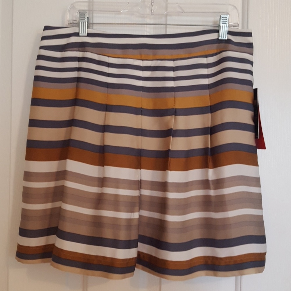 Dalia Collection Striped Silky Skirt - Size 10