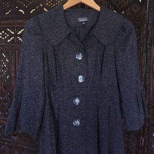 40s Vintage style Heathered Gray jacket coat