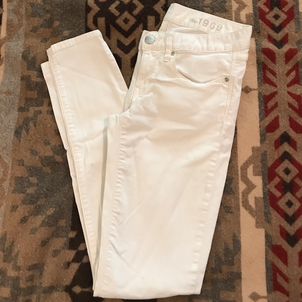 Gap always skinny white skinny jeans