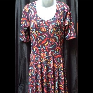 LuLaRoe Nicole medium floral print dress NWOT