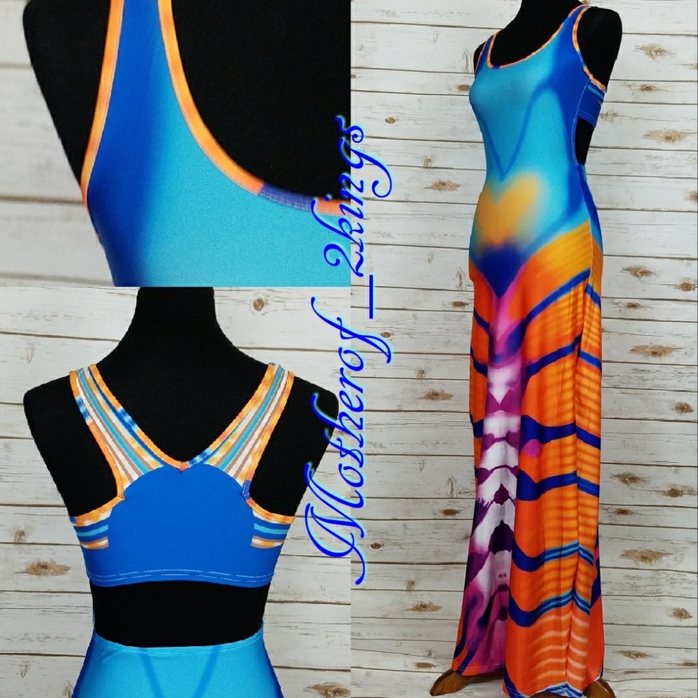👗COLORBURST CUTOUT MAXI DRESS - Picture 2 of 4