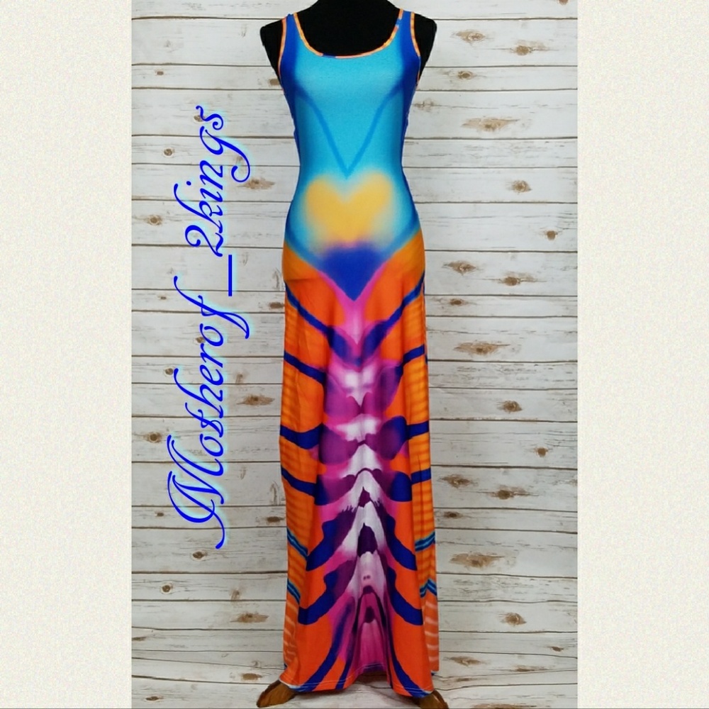 👗COLORBURST CUTOUT MAXI DRESS - Picture 4 of 4