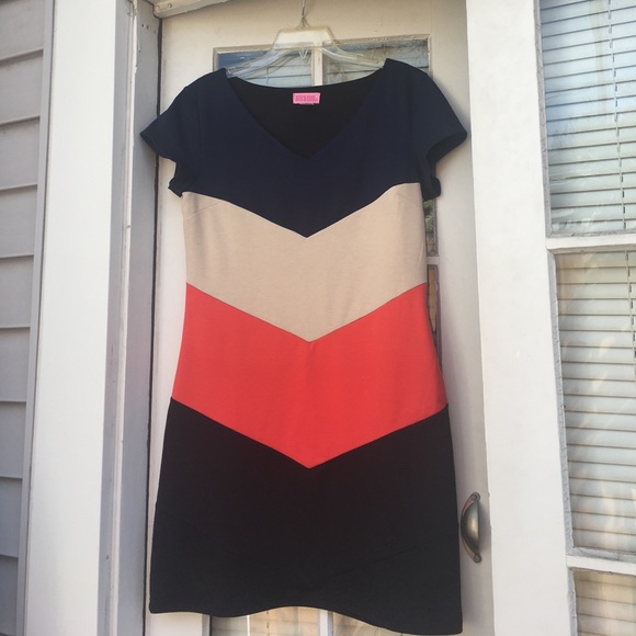 NWOT She's Cool Chevron pattern Dress XL - Picture 2 of 4