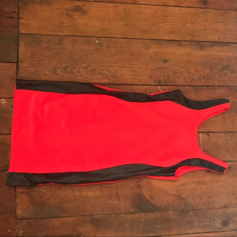 red body con dress