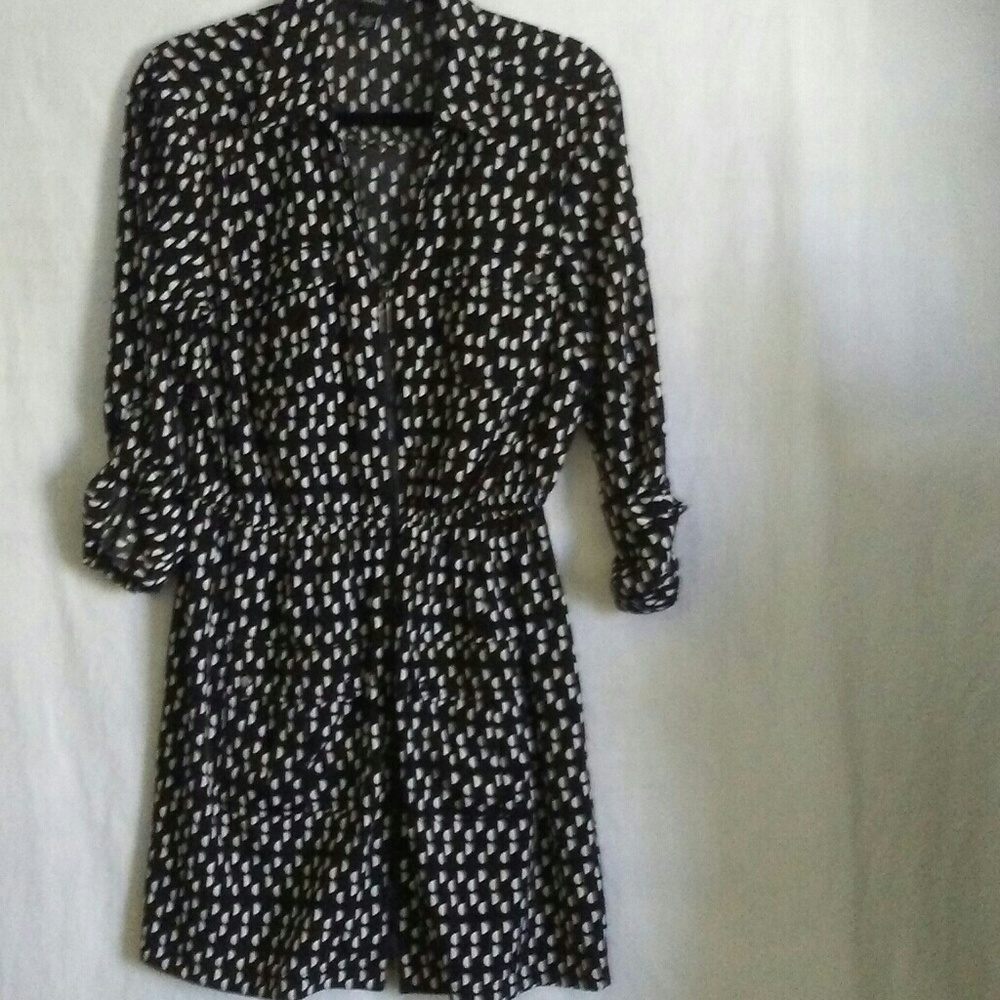 Alfani black polka dot dress
