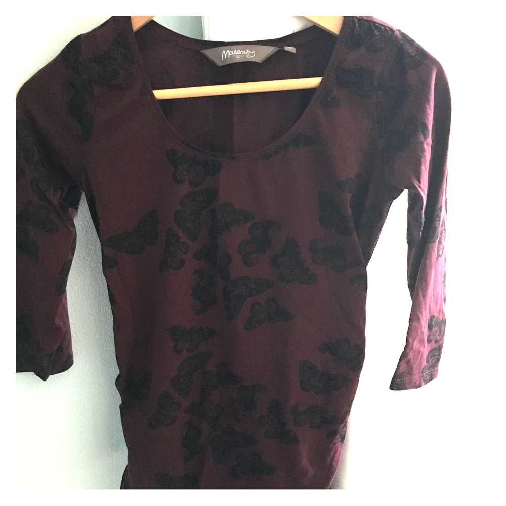 Burgundy Asos Maternity Top