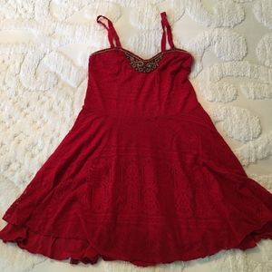 Free People Red Mini Dress