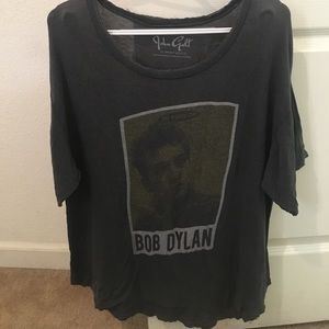 Distressed Bob Dylan graphic tee. One size.