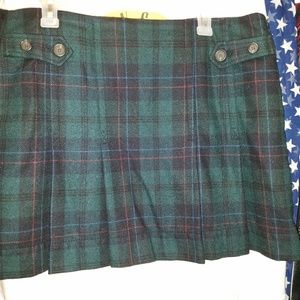 Sz 14 GAP Green Plaid School Girl Skirt