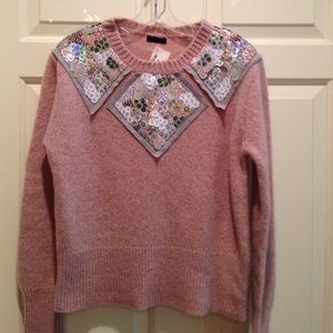J.Crew collection embellished cashmere sweater