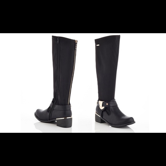 womens black stretch boots