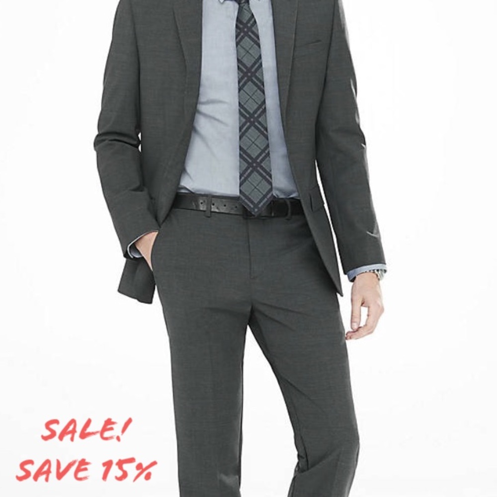 Express Gray Pinstripe Suit