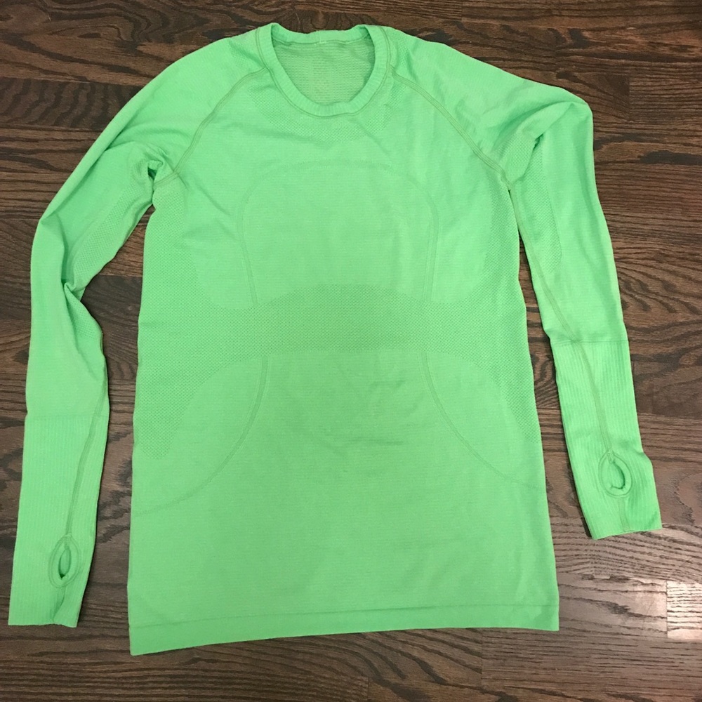 Lululemon swiftly long sleeved green shirt