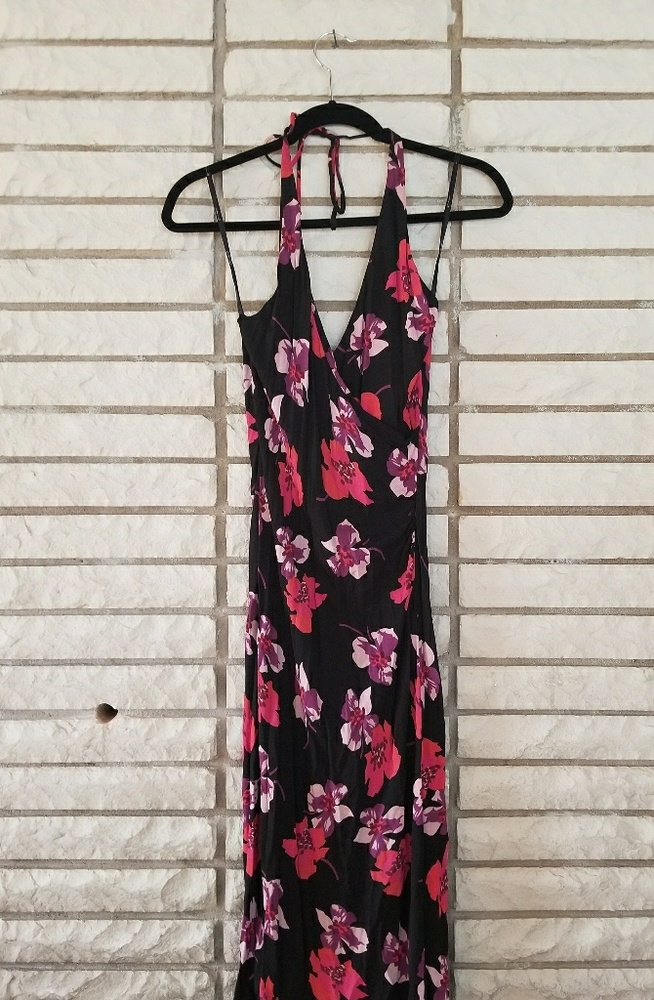 Arden B floral halter dress small