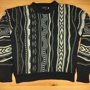 Vintage ALL IS VANITY Wavy Geometric 90's Sweater