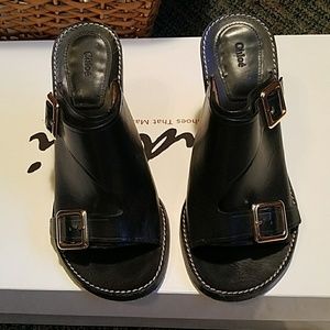 Chloe brand leather heels. Size 6. Gently used.