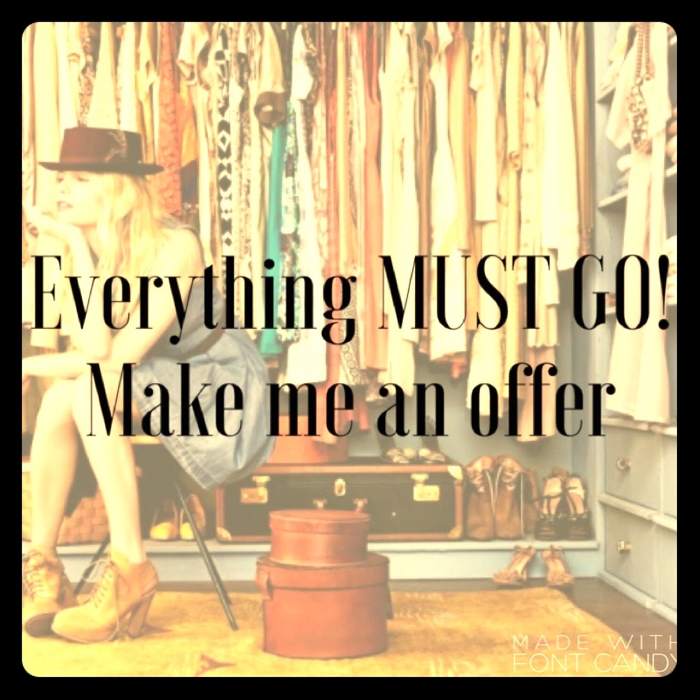 Closet clear out! Make me an offer!