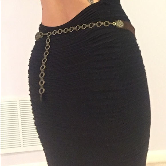 VINTAGE suede and bronze style belt main image 6