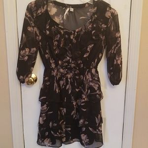 LC Quarter Sleeve Chiffon Floral Dress