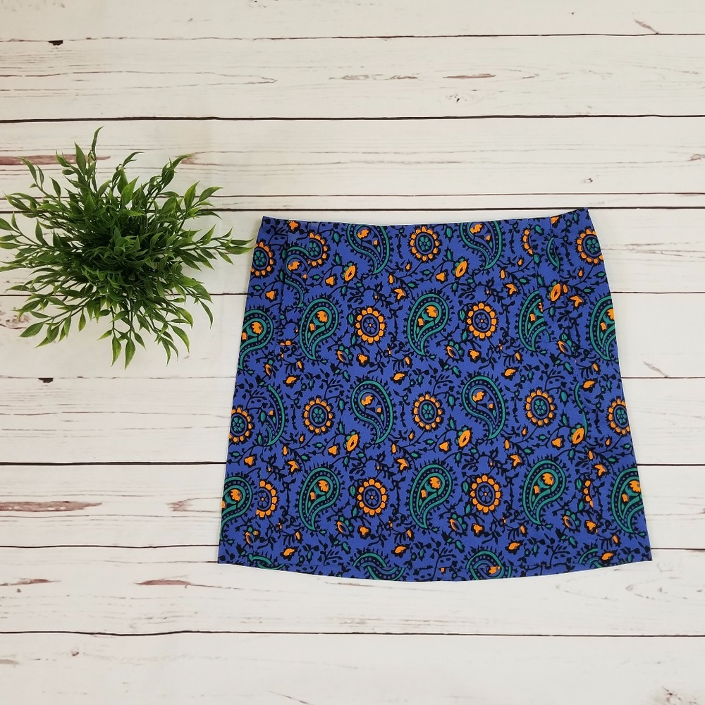 J.crew Paisley Stretch Mini Skirt
