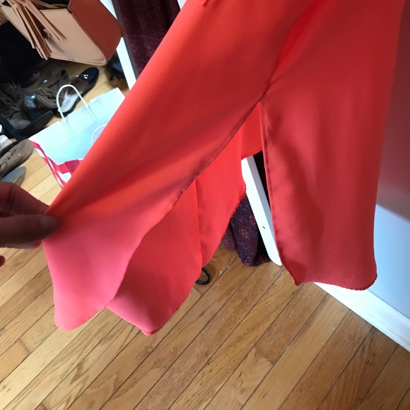 ASTR neon pink side slit tank w/ pocket - Picture 3 of 3