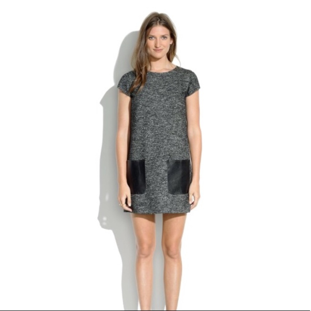 Madewell Leather Pocket Mini Dress