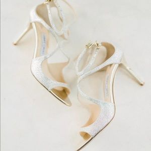 Jimmy Choo Ivette Platinum Ice Sandals