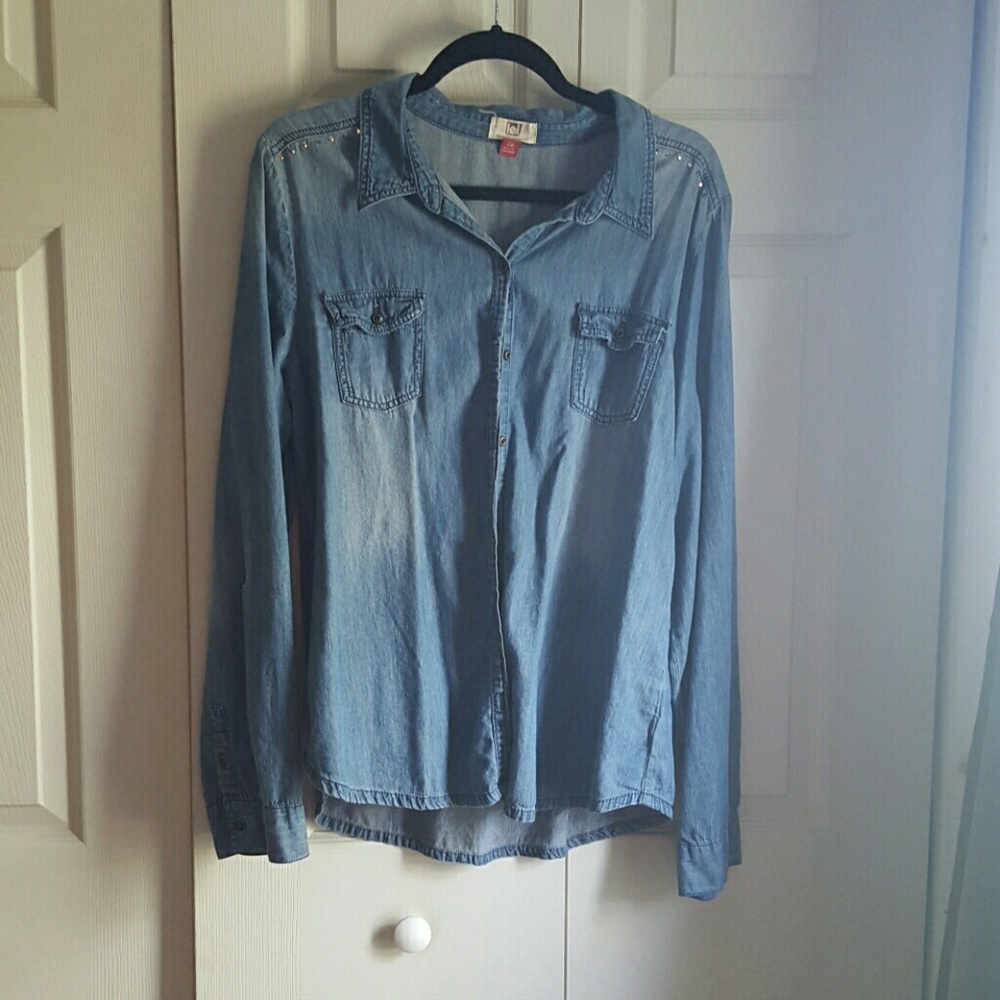 Denim button up